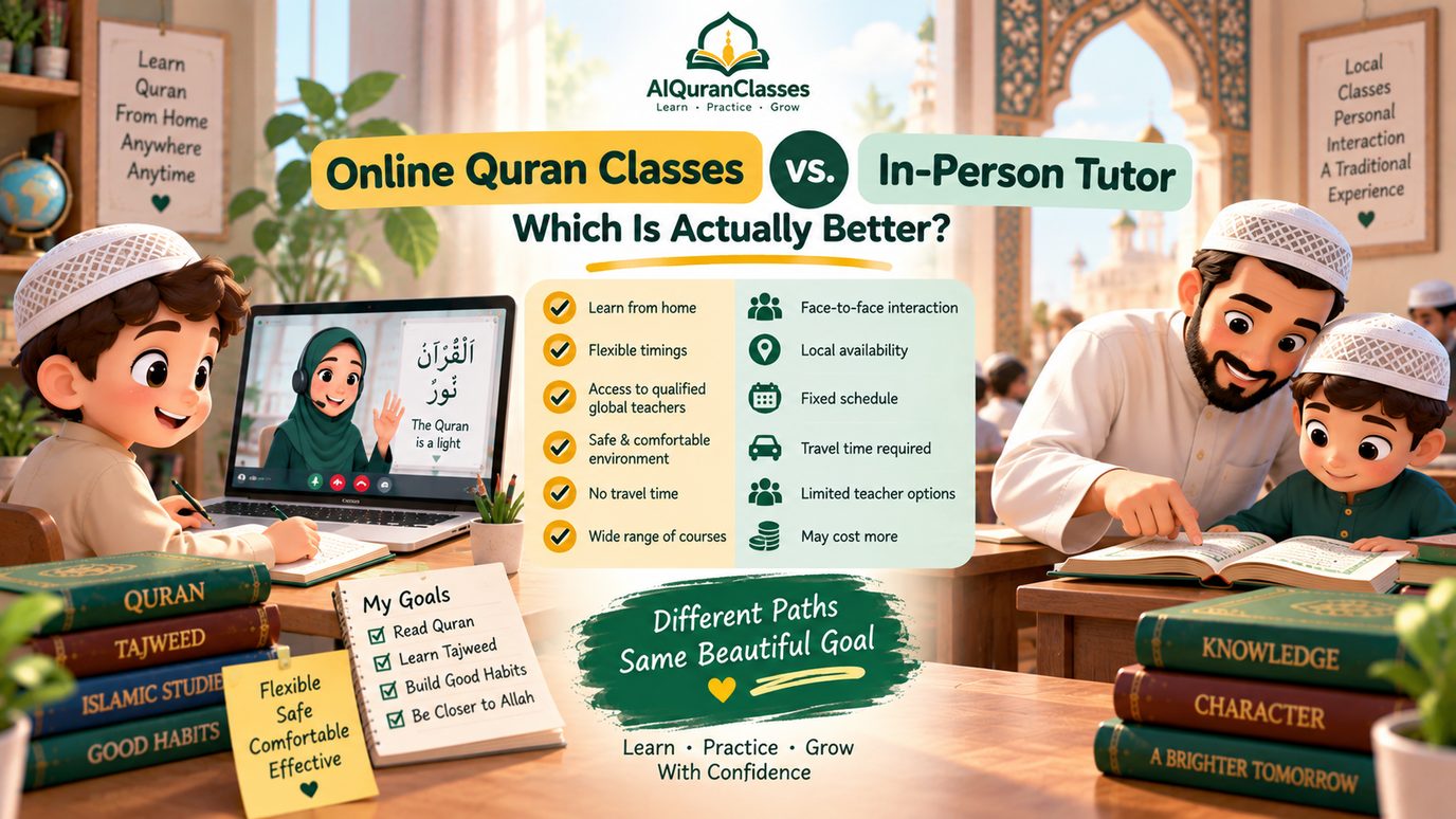 Online Quran Classes vs. In-Person Tutor: Which Is Actually Better?