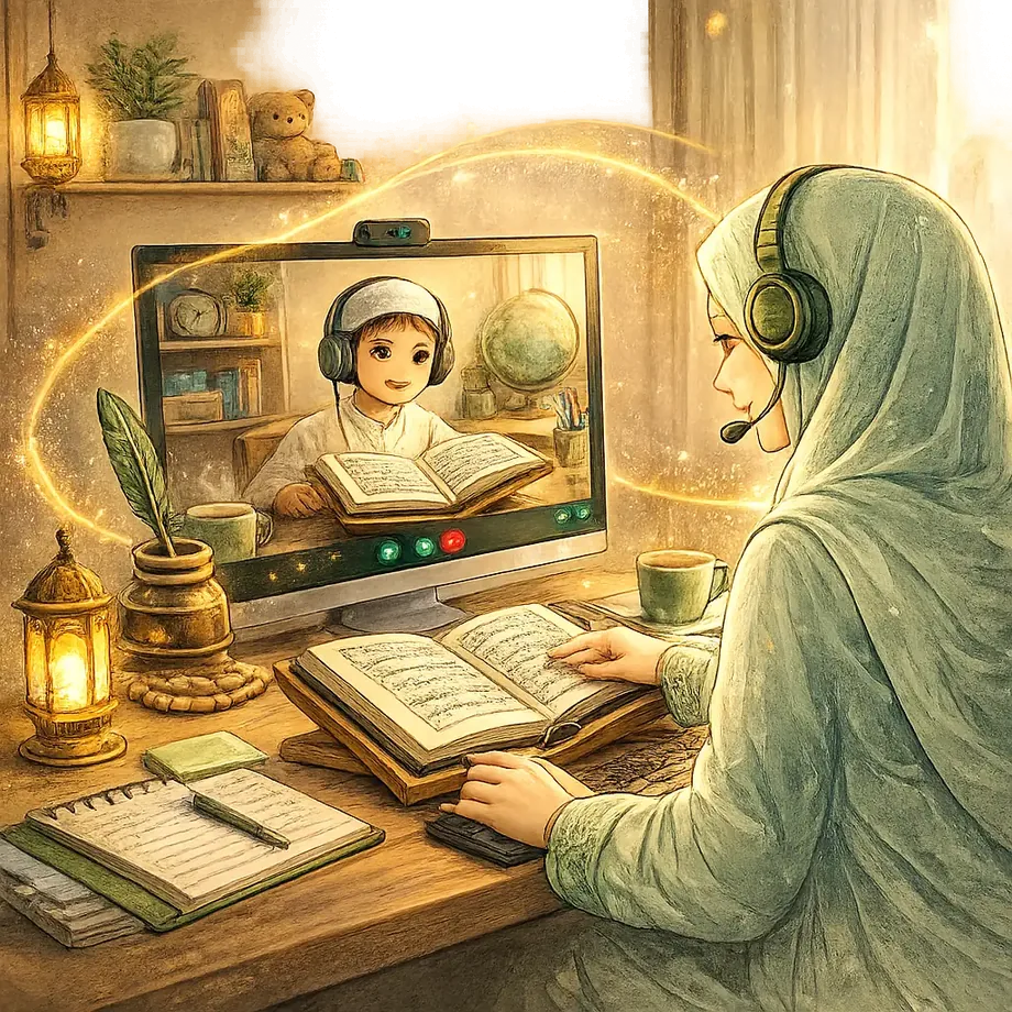 One student and one teacher β private online Quran class